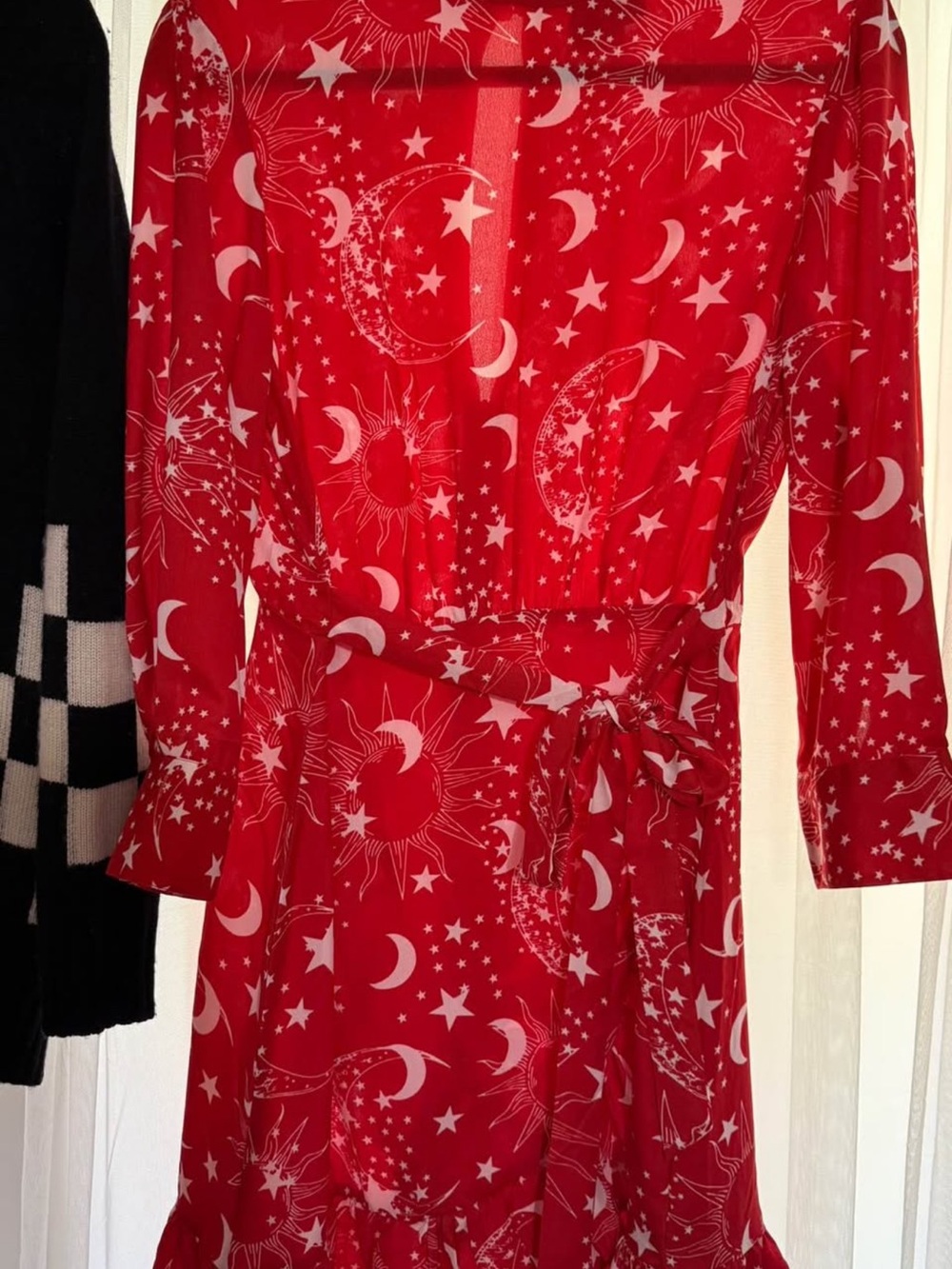 ASOS Red Celestial Wrap Mini Dress